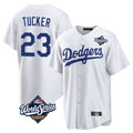 Odoa LA.Dodgers #23 Kyle Tucker Player White World Series Game Home Stitched Jerseys