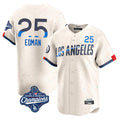Odoa LA.Dodgers #25 Tommy Edman Player Cream World Series Meet City Connect Limited Home Stitched Jerseys