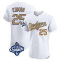Odoa LA.Dodgers #25 Tommy Edman Player Gold World Series Meet Limited Elite Home Stitched Jerseys