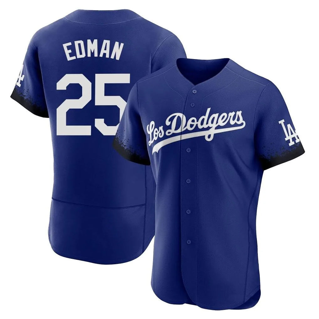 Odoa LA.Dodgers #25 Tommy Edman Player Royal City Connect Elite Home Stitched Jerseys