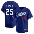Odoa LA.Dodgers #25 Tommy Edman Player Royal Limited Home Stitched Jerseys