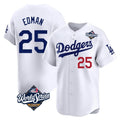 Odoa LA.Dodgers #25 Tommy Edman Player White World Series Limited Home Stitched Jerseys