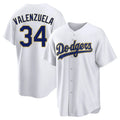 Odoa LA.Dodgers #34 Fernando Valenzuela Player Gold White 2026 Collection Stadium Game Stitched Jerseys