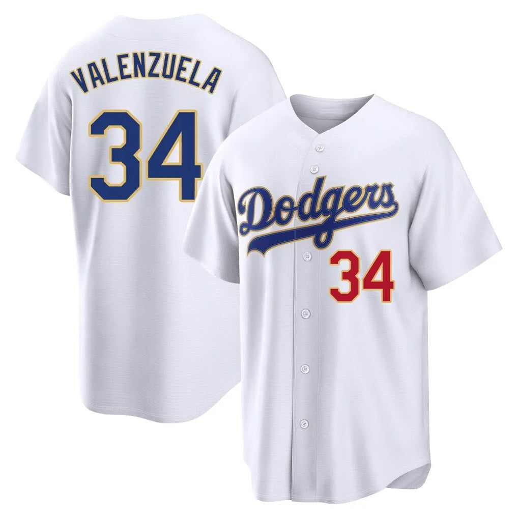 Odoa LA.Dodgers #34 Fernando Valenzuela Player Gold White 2026 Collection Stadium Limited Stitched Jerseys