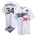 Odoa LA.Dodgers #34 Fernando Valenzuela Player Gold White World Series 2026 Collection Stadium Limited Stitched Jerseys