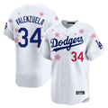 Odoa LA.Dodgers #34 Fernando Valenzuela Player White Tokyo Series Vapor Premier Limited Stitched Jerseys