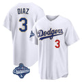 Odoa LA.Dodgers #3 Edwin D¡§aaz Player Gold White World Series Meet 2026 Collection Stadium Limited Stitched Jerseys
