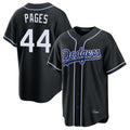 Odoa LA.Dodgers #44 Andy Pages Player Black Carbon Limited Home Stitched Jerseys