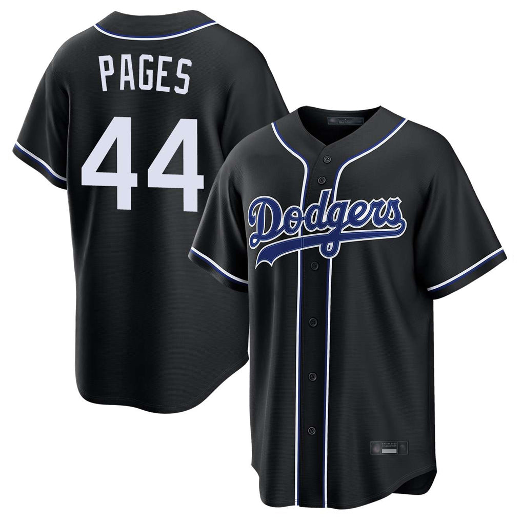 Odoa LA.Dodgers #44 Andy Pages Player Black Carbon Limited Home Stitched Jerseys