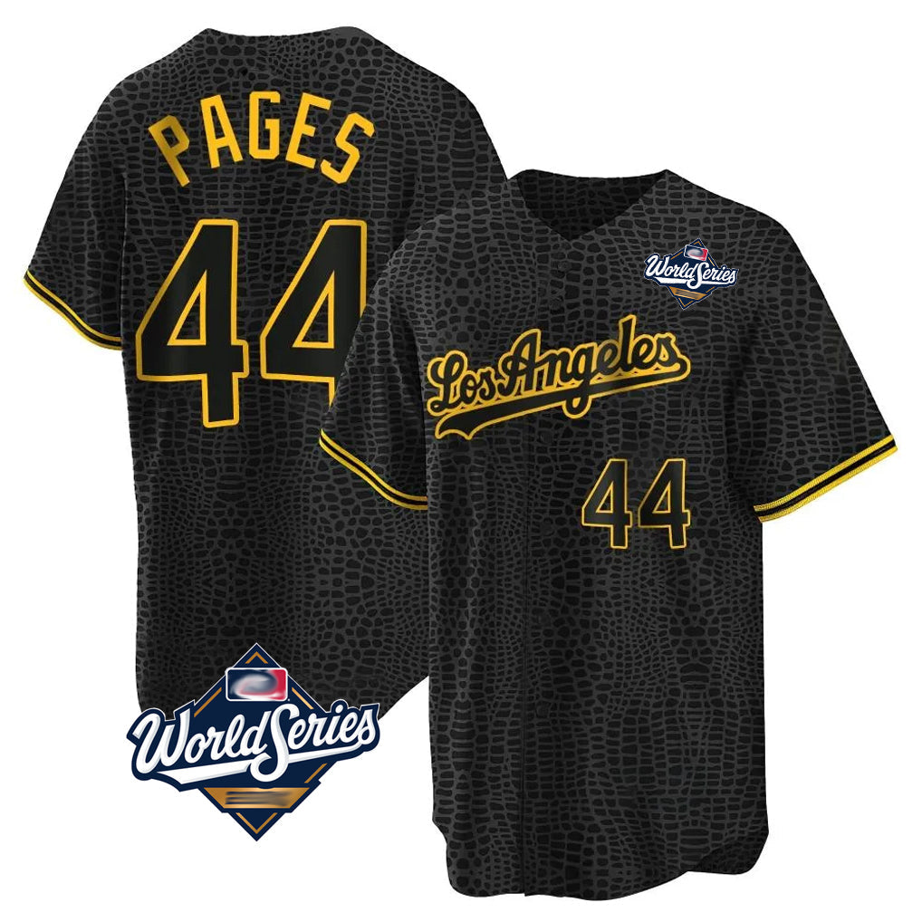 Odoa LA.Dodgers #44 Andy Pages Player Black Gold World Series Limited Home Stitched Jerseys