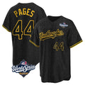 Odoa LA.Dodgers #44 Andy Pages Player Black Gold World Series Limited Home Stitched Jerseys