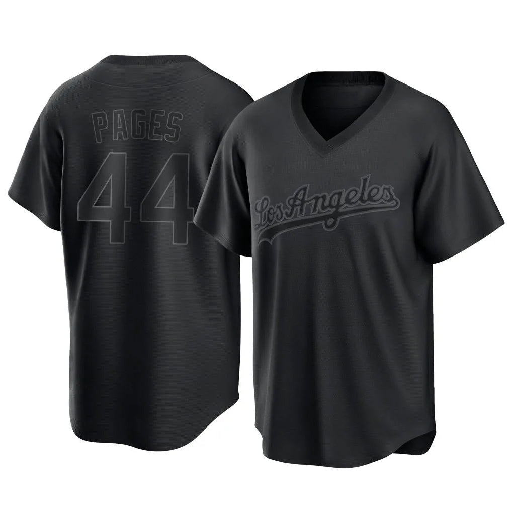Odoa LA.Dodgers #44 Andy Pages Player Black Pitch Fashion T-shirt Stitched Jerseys