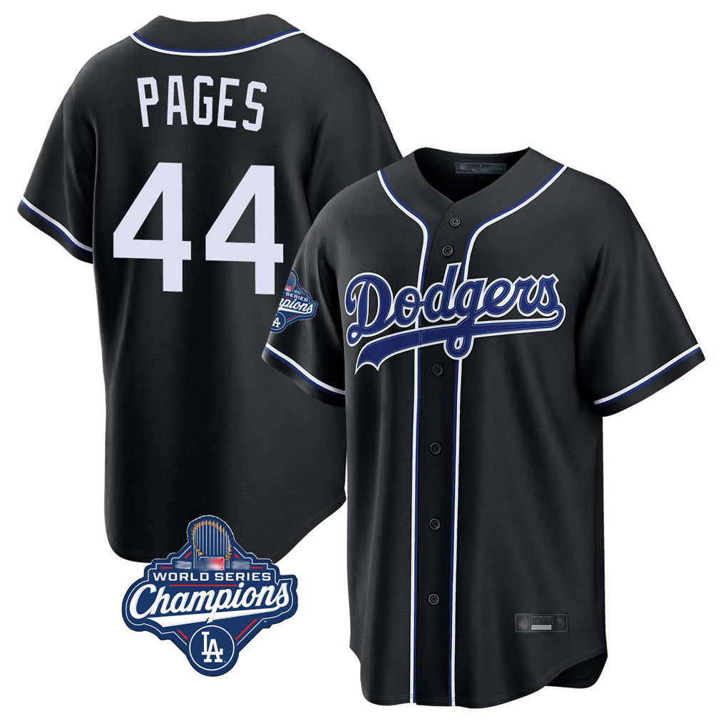Odoa LA.Dodgers #44 Andy Pages Player Black World Series Meet Carbon Limited Home Stitched Jerseys