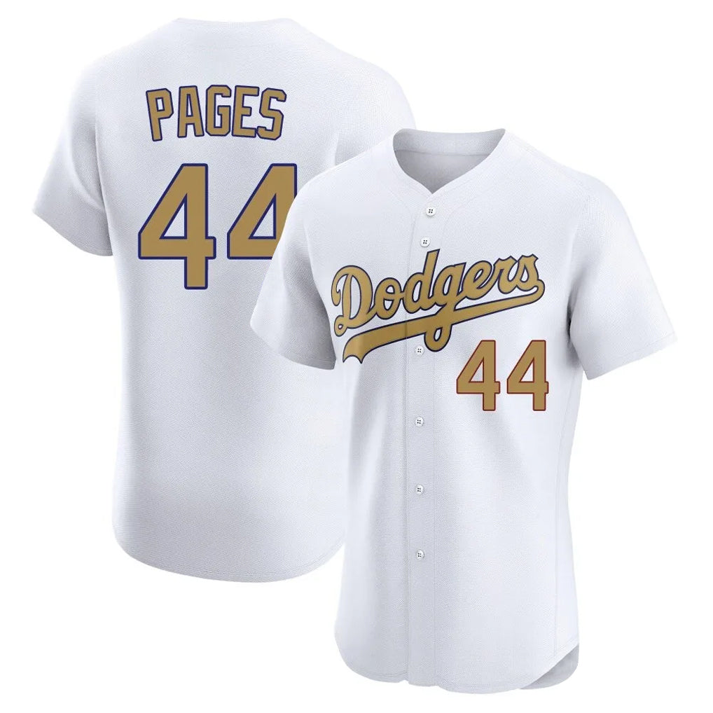 Odoa LA.Dodgers #44 Andy Pages Player Gold Limited Elite Home Stitched Jerseys