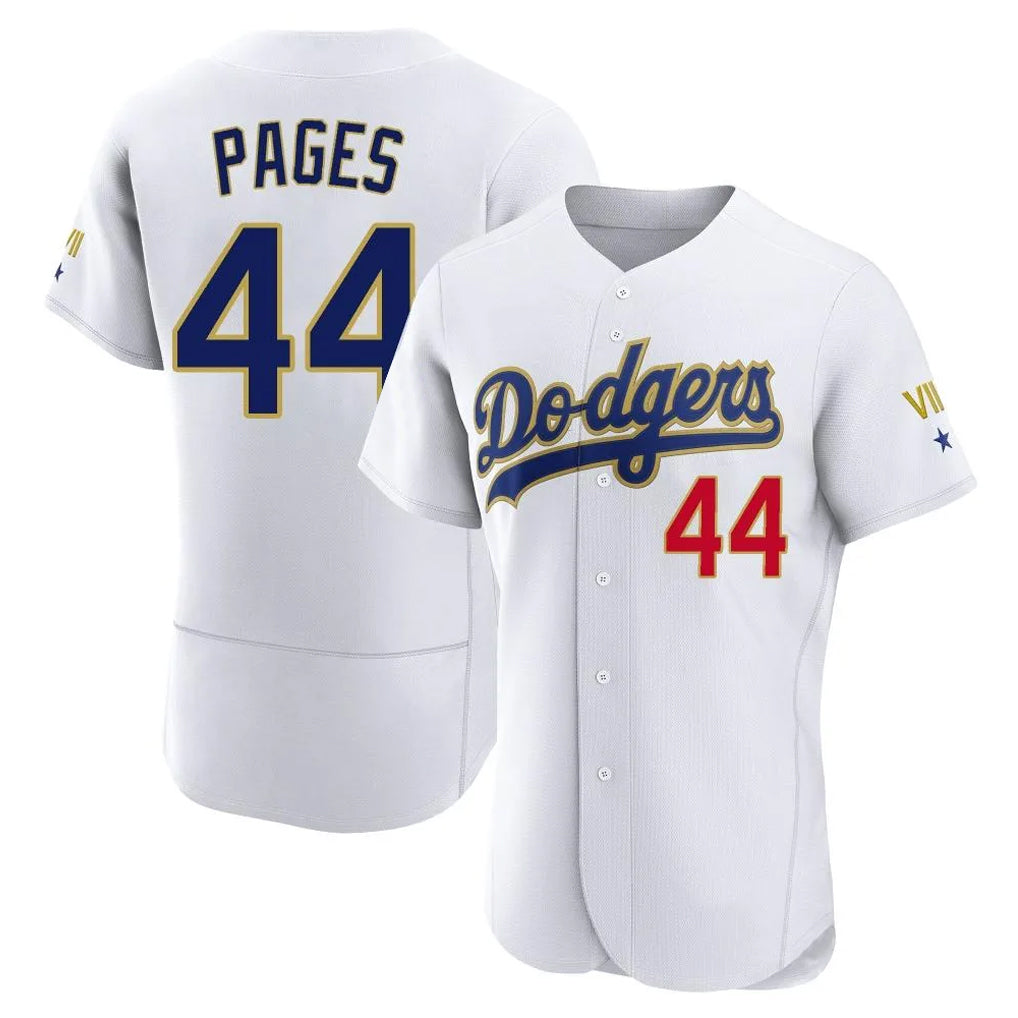 Odoa LA.Dodgers #44 Andy Pages Player Gold White 2026 Collection Stadium Limited Elite Stitched Jerseys