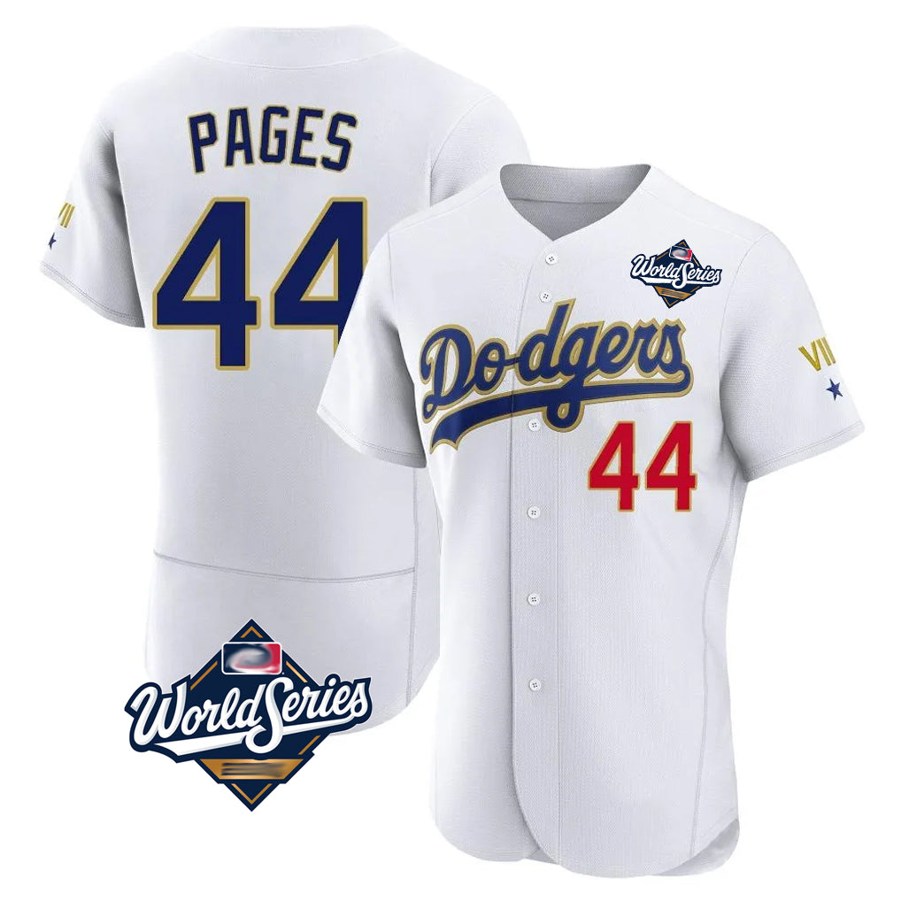 Odoa LA.Dodgers #44 Andy Pages Player Gold White World Series 2026 Collection Stadium Limited Elite Stitched Jerseys