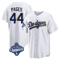 Odoa LA.Dodgers #44 Andy Pages Player Gold White World Series Meet 2026 Collection Stadium Game Stitched Jerseys