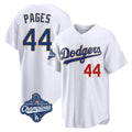 Odoa LA.Dodgers #44 Andy Pages Player Gold White World Series Meet 2026 Collection Stadium Limited Stitched Jerseys