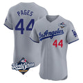 Odoa LA.Dodgers #44 Andy Pages Player Gray World Series Limited Elite Home Stitched Jerseys