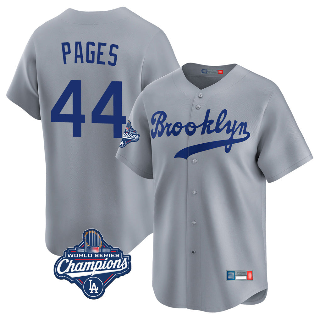 Odoa LA.Dodgers #44 Andy Pages Player Gray World Series Meet Game Limited Home Stitched Jerseys