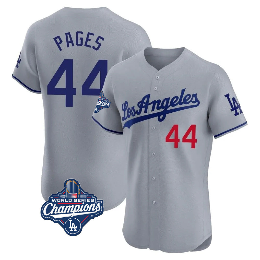 Odoa LA.Dodgers #44 Andy Pages Player Gray World Series Meet Limited Elite Home Stitched Jerseys