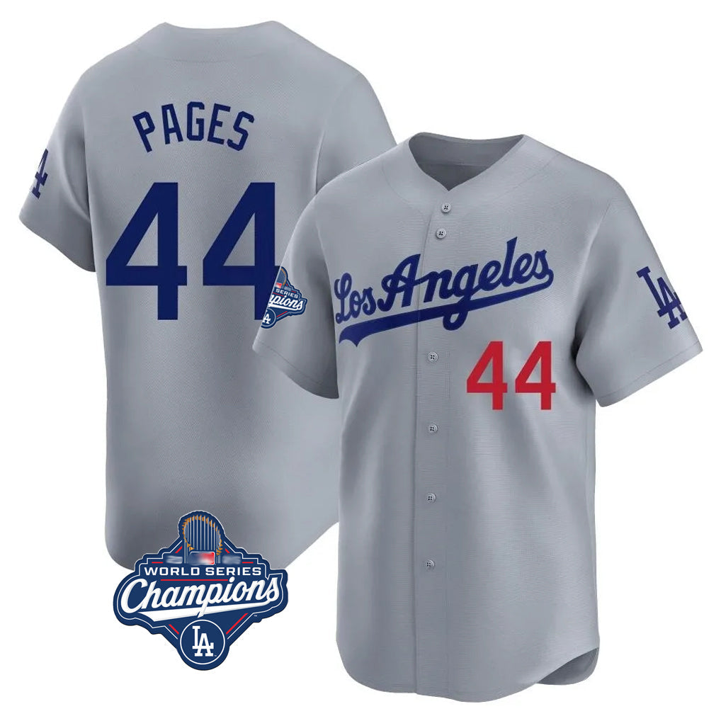 Odoa LA.Dodgers #44 Andy Pages Player Gray World Series Meet Limited Home Stitched Jerseys