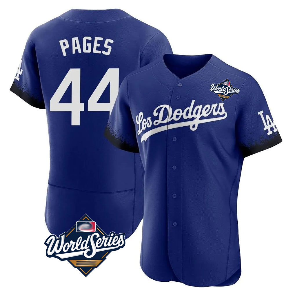 Odoa LA.Dodgers #44 Andy Pages Player Royal World Series City Connect Elite Home Stitched Jerseys