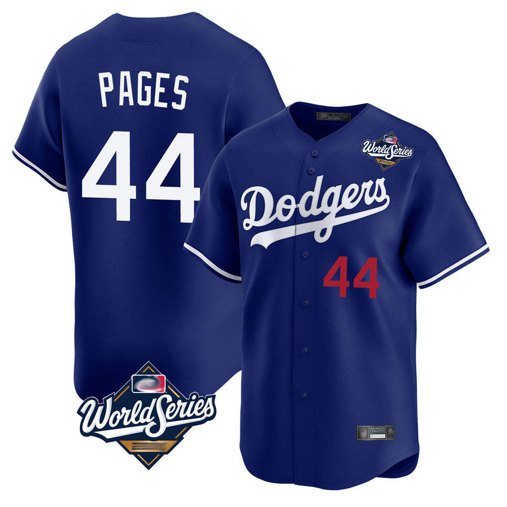 Odoa LA.Dodgers #44 Andy Pages Player Royal World Series Limited Home Stitched Jerseys
