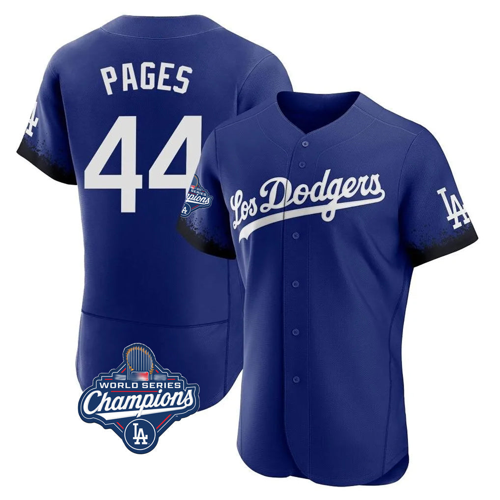 Odoa LA.Dodgers #44 Andy Pages Player Royal World Series Meet City Connect Elite Home Stitched Jerseys