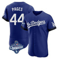 Odoa LA.Dodgers #44 Andy Pages Player Royal World Series Meet City Connect Elite Home Stitched Jerseys