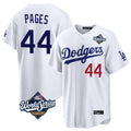 Odoa LA.Dodgers #44 Andy Pages Player White World Series Home Game Stitched Jerseys