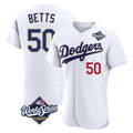 Odoa LA.Dodgers #50 Mookie Betts Player Gold White World Series 2026 Collection Stadium Limited Elite Stitched Jerseys