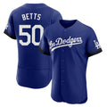 Odoa LA.Dodgers #50 Mookie Betts Player Royal City Connect Elite Home Stitched Jerseys