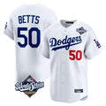 Odoa LA.Dodgers #50 Mookie Betts Player White World Series Limited Home Stitched Jerseys
