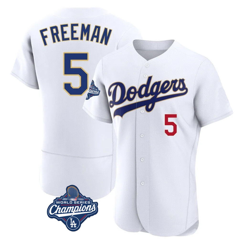 Odoa LA.Dodgers #5 Freddie Freeman Player White World Series Meet 2026 Collection Stadium Limited Elite Stitched Jerseys