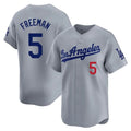 Odoa LA.Dodgers #5 Freddie Freeman Player Gray Limited Home Stitched Jerseys