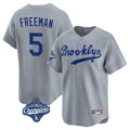 Odoa LA.Dodgers #5 Freddie Freeman Player Gray World Series Meet Game Limited Home Stitched Jerseys