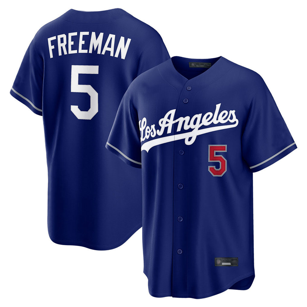 Odoa LA.Dodgers #5 Freddie Freeman Player Royal Game Home Stitched Jerseys