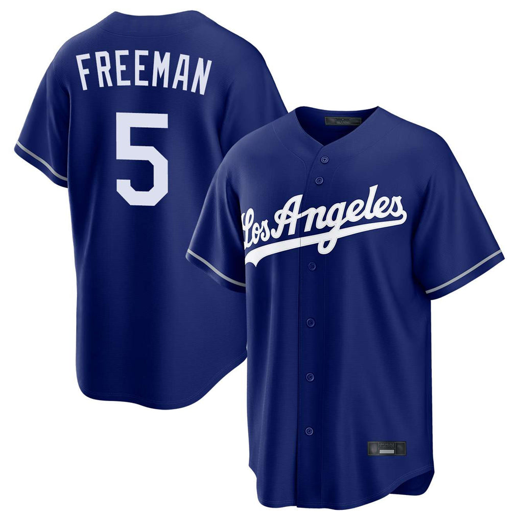 Odoa LA.Dodgers #5 Freddie Freeman Player Royal Game Stitched Jerseys