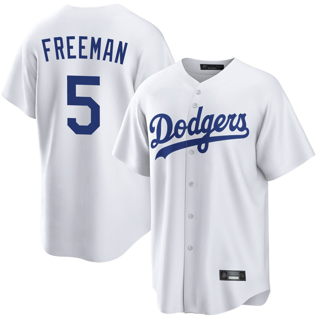 Odoa LA.Dodgers #5 Freddie Freeman Player White Game Home Stitched Jerseys