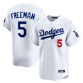Odoa LA.Dodgers #5 Freddie Freeman Player White Limited Home Stitched Jerseys