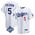 Odoa LA.Dodgers #5 Freddie Freeman Player White World Series Meet Home Game Stitched Jerseys