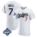 Odoa LA.Dodgers #7 Blake Snell Player Gold White 2026 Collection Stadium Limited Elite World Series Meet Stitched Jerseys