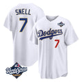 Odoa LA.Dodgers #7 Blake Snell Player Gold White 2026 Collection Stadium Limited World Series Stitched Jerseys