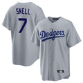 Odoa LA.Dodgers #7 Blake Snell Player Gray Game Stitched Jerseys