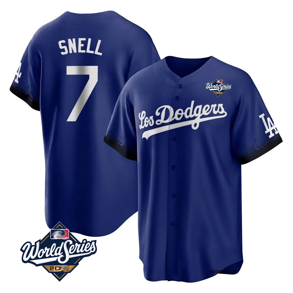 Odoa LA.Dodgers #7 Blake Snell Player Royal City Connect Game World Series Stitched Jerseys