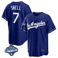 Odoa LA.Dodgers #7 Blake Snell Player Royal Game World Series Meet Stitched Jerseys
