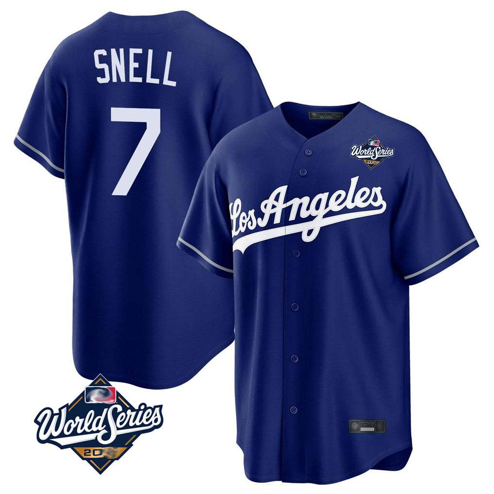 Odoa LA.Dodgers #7 Blake Snell Player Royal Game World Series Stitched Jerseys