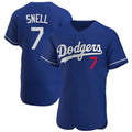 Odoa LA.Dodgers #7 Blake Snell Player Royal Limited Elite Home Stitched Jerseys