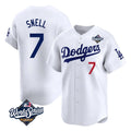 Odoa LA.Dodgers #7 Blake Snell Player White Game Limited World Series Home Stitched Jerseys